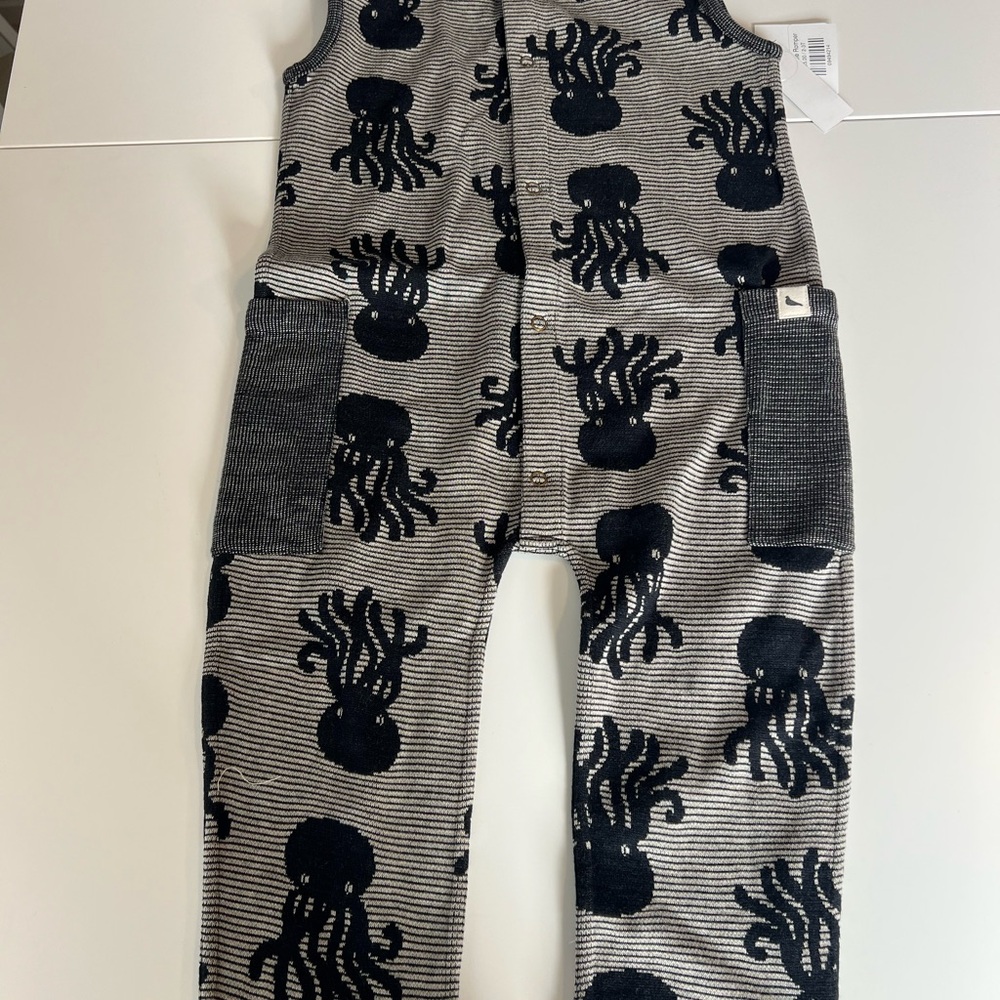 Octopus Patterned Overalls